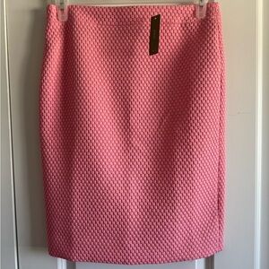 J. Crew Pink Textured Pencil Skirt